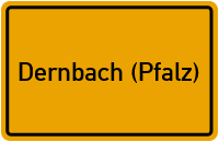 Ortsschild von Gemeinde Dernbach (Pfalz) in Rheinland-Pfalz