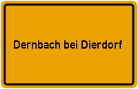 Ortsschild Dernbach bei Dierdorf