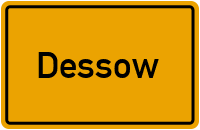 Ortsschild Dessow