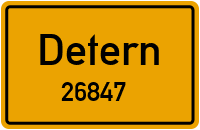 Straßen in 26847 Detern