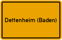 City Sign Dettenheim (Baden)