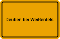 City Sign Deuben bei Weißenfels