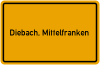 City Sign Diebach, Mittelfranken