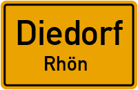 City Sign Diedorf / Rhön