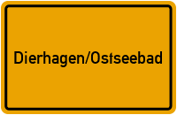 Ortsschild Dierhagen/Ostseebad