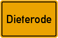 Ortsschild von Gemeinde Dieterode in Thüringen