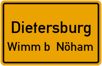 Straßenverzeichnis Dietersburg Wimm b. Nöham