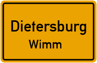 Straßenverzeichnis Dietersburg Wimm