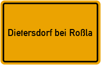 Ortsschild Dietersdorf bei Roßla