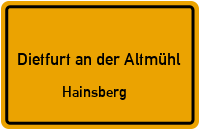 Nußackerweg in Dietfurt an der AltmühlHainsberg