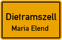 Straßen in Dietramszell Maria Elend
