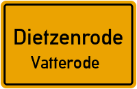 Ortsschild Dietzenrode / Vatterode