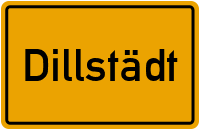 Ortsschild von Gemeinde Dillstädt in Thüringen