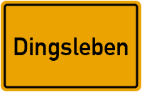 Ortsschild von Gemeinde Dingsleben in Thüringen