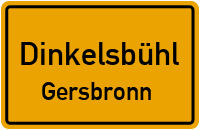 Straßenverzeichnis Dinkelsbühl Gersbronn