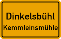 Straßenverzeichnis Dinkelsbühl Kemmleinsmühle