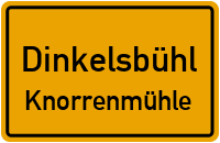 Straßenverzeichnis Dinkelsbühl Knorrenmühle