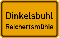 Straßenverzeichnis Dinkelsbühl Reichertsmühle