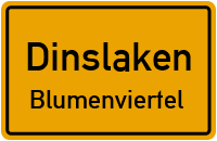 Hünxer Straße in DinslakenBlumenviertel