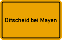 City Sign Ditscheid bei Mayen