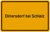 City Sign Dittersdorf bei Schleiz