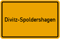 City Sign Divitz-Spoldershagen