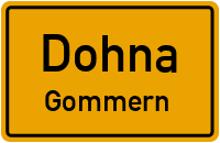 Straßen in Dohna Gommern