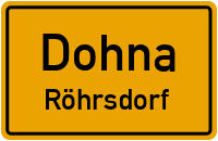 Schäfereistraße in DohnaRöhrsdorf