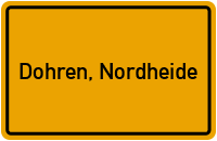 Ortsschild von Gemeinde Dohren, Nordheide in Niedersachsen