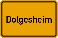 Ortsschild von Gemeinde Dolgesheim in Rheinland-Pfalz