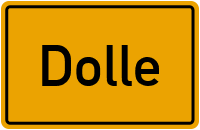 Ortsschild von Gemeinde Dolle in Sachsen-Anhalt