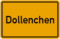 Ortsschild von Dollenchen in Brandenburg