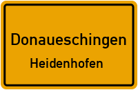 Straßenverzeichnis Donaueschingen Heidenhofen