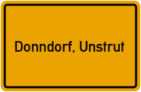City Sign Donndorf, Unstrut