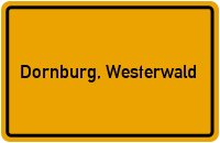 Ortsschild von Gemeinde Dornburg, Westerwald in Hessen