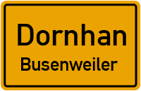 Straßen in Dornhan Busenweiler
