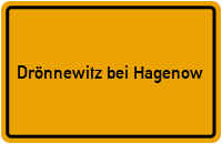 City Sign Drönnewitz bei Hagenow