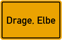City Sign Drage, Elbe