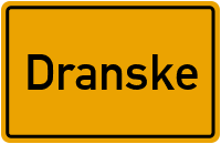 Ortsschild von Dranske in Mecklenburg-Vorpommern