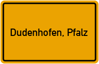 City Sign Dudenhofen, Pfalz