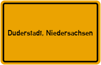 Ortsschild von Stadt Duderstadt, Niedersachsen in Niedersachsen