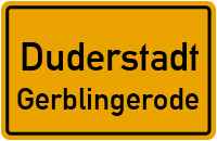 Straßenverzeichnis Duderstadt Gerblingerode