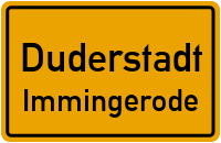 Straßenverzeichnis Duderstadt Immingerode