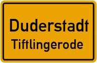 Straßenverzeichnis Duderstadt Tiftlingerode