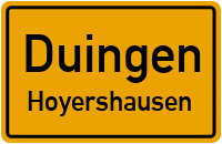 Straßenverzeichnis Duingen Hoyershausen