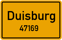 Straßen in 47169 Duisburg