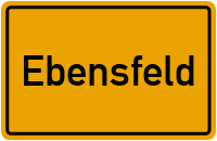 Ortsschild von Markt Ebensfeld in Bayern