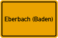Ortsschild von Stadt Eberbach (Baden) in Baden-Württemberg