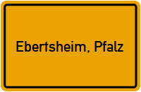 City Sign Ebertsheim, Pfalz