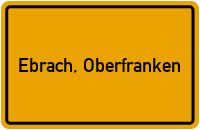City Sign Ebrach, Oberfranken